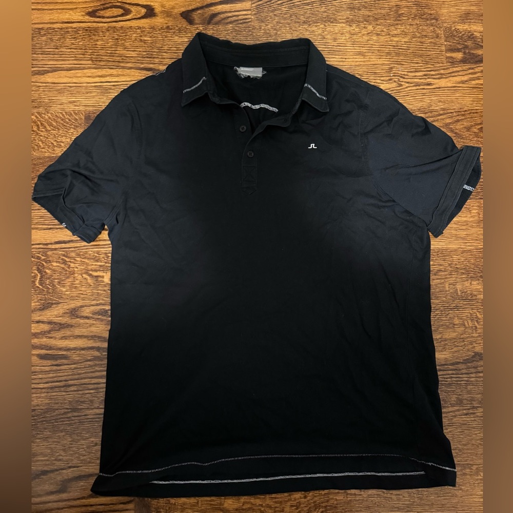 J.Lindeberg Men’s Polo Shirt – Black – XL